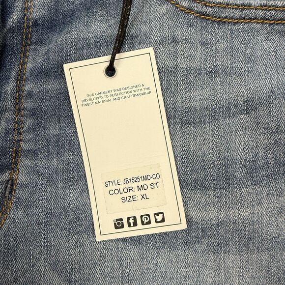 Judy Blue Jeans Shorts Women’s XL Blue Denim Mid-Rise Light Wash JB15251MD - Picture 9 of 9